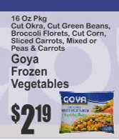 Goya Frozen Vegetables