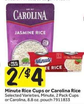 Minute Rice Cups or Carolina Rice