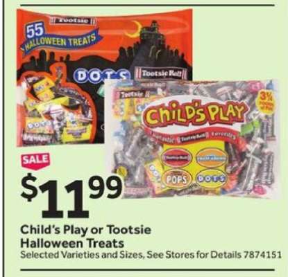 Child's Play or Tootsie Halloween Treats
