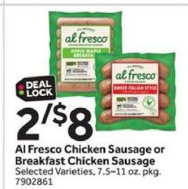 Al Fresco Chicken Sausage or Breakfast Chicken Sausage
