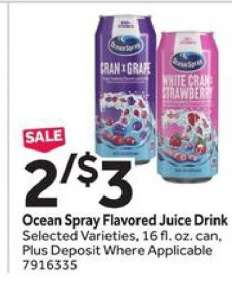 Ocean Spray Flavored Juice Drink