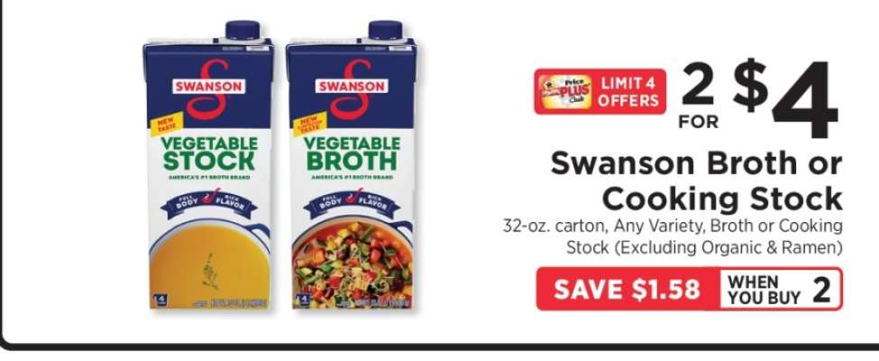 Swanson Broth or Cooking Stock
