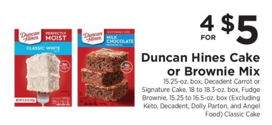 Duncan Hines Cake or Brownie Mix