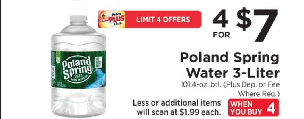 Poland Spring Water 3-Liter