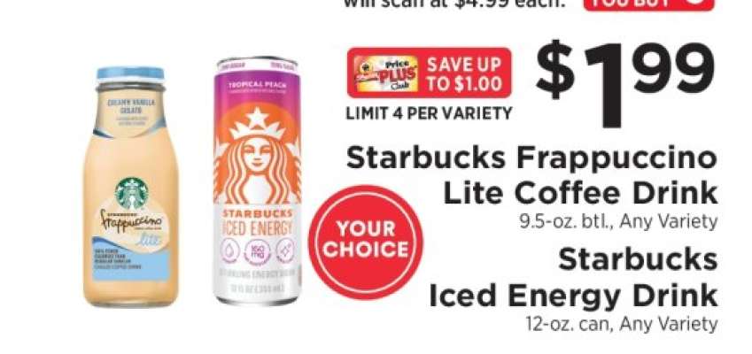 Starbucks Frappuccino Lite Coffee Drink / Starbucks Iced Energy Drink