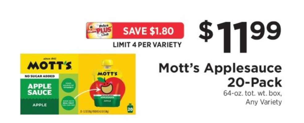 Mott's Applesauce 20-Pack