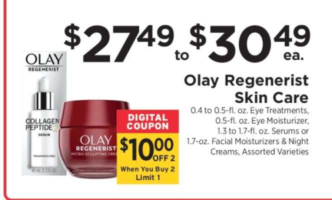 Olay Regenerist skin care