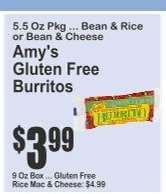 Amy's Gluten Free Burritos