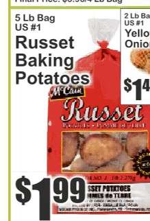 Russet Baking Potatoes