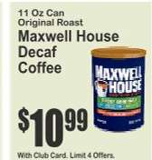 Maxwell House Decaf Coffee