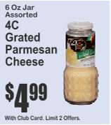 4C Grated Parmesan Cheese