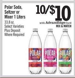 Polar Soda, Seltzer or Mixer 1 Liters