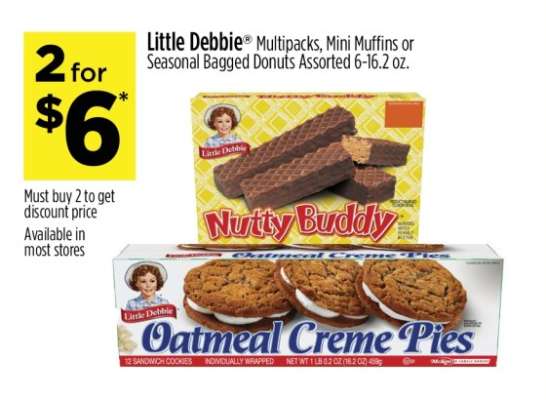Little Debbie Multipacks, Mini Muffins or Seasonal Bagged Donuts