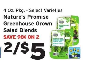 Nature's Promise Greenhouse Grown Salad Blends