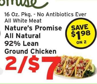 Nature's Promise All Natural 92% Lean Ground Chicken