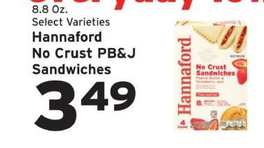 Hannaford No Crust PB&J Sandwiches