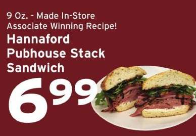 Hannaford Pubhouse Stack Sandwich