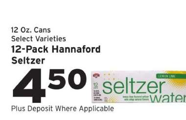 12-Pack Hannaford Seltzer