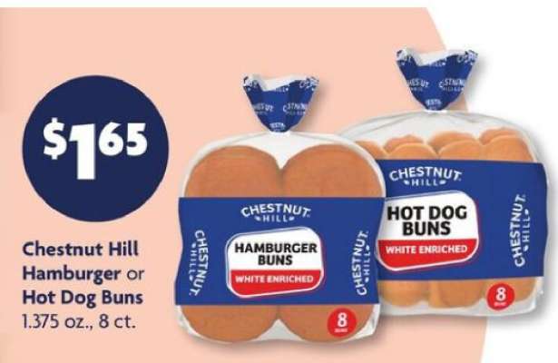 Chestnut Hill Hamburger or Hot Dog Buns