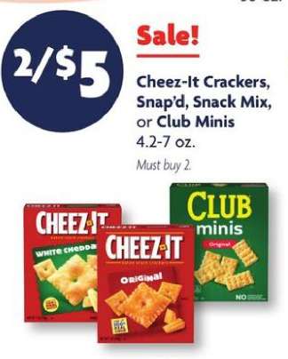 Cheez-It Crackers, Snap'd, Snack Mix, or Club Minis