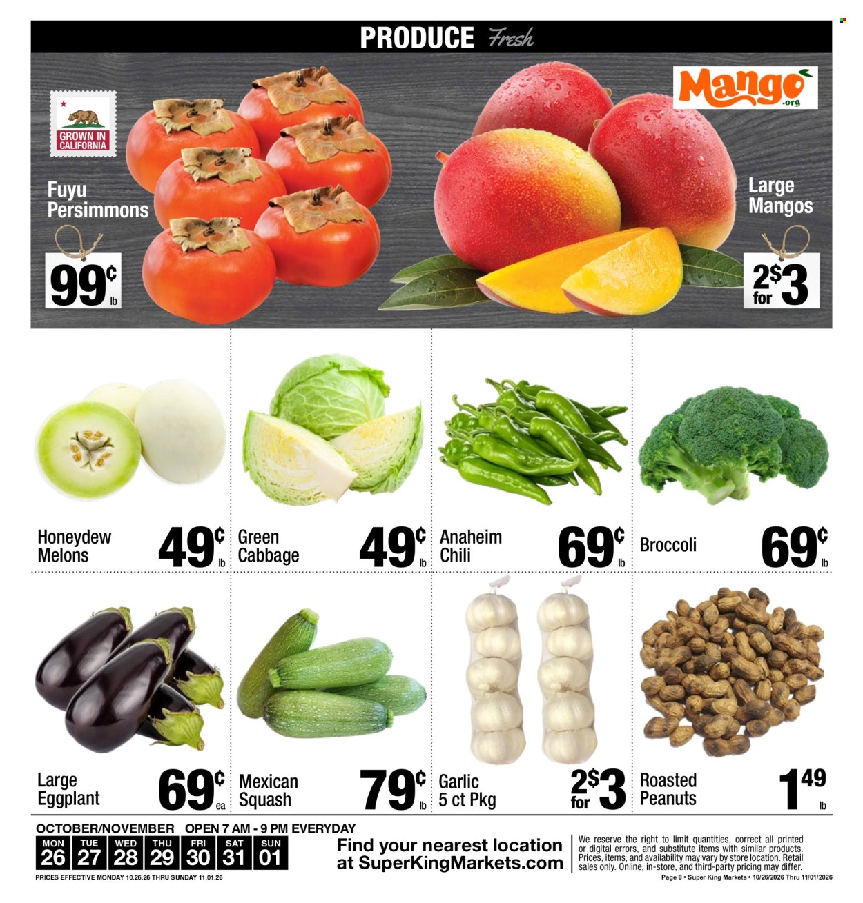 Super King Markets ad - 10/26/2026 - 11/01/2026. Page 8