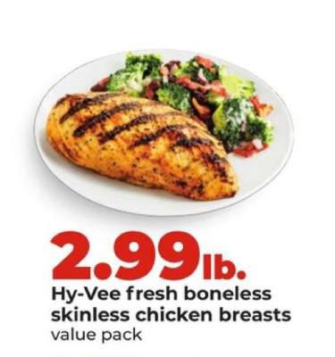 Hy-Vee fresh boneless skinless chicken breasts