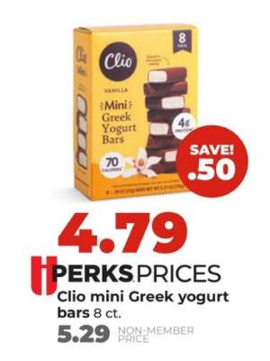 Clio mini Greek yogurt bars