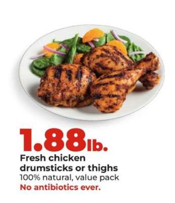 Fresh Chicken Drumsticks or Thighs
