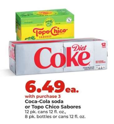 Coca-Cola soda or Topo Chico Sabores