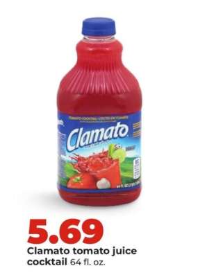 Clamato tomato juice cocktail
