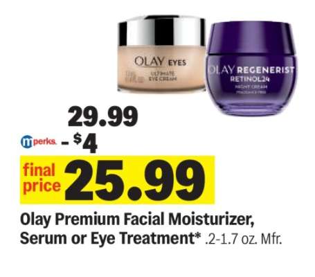 Olay Premium Facial Moisturizer, Serum or Eye Treatment