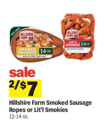 Hillshire Farm Smoked Sausage Ropes or Lit'l Smokies