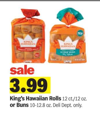 King's Hawaiian Rolls or Buns