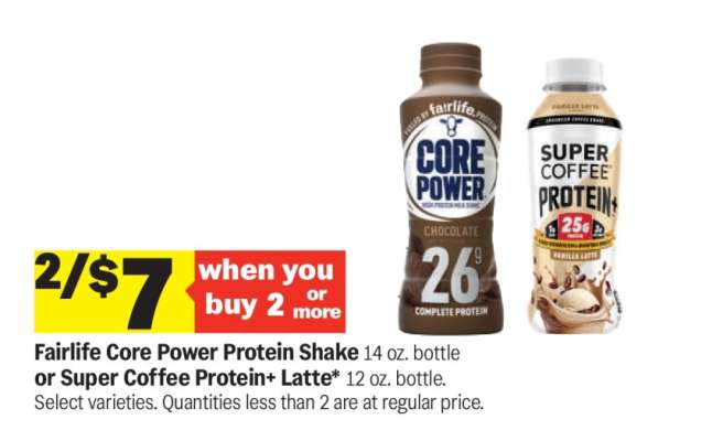 Fairlife Core Power Protein Shake or Super Coffee Protein+ Latte