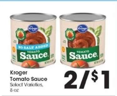 Kroger Tomato Sauce