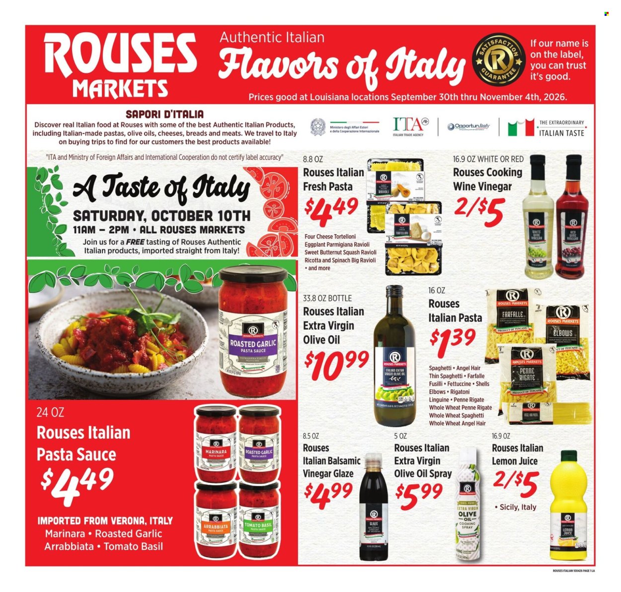 Rouses Markets ad - 09/30/2026 - 11/04/2026. Page 1