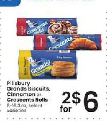Pillsbury Grands! Biscuits, Cinnamon or Crescents Rolls