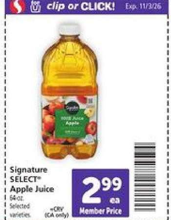 Signature Select Apple Juice