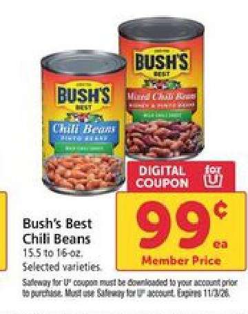 BUSH'S BEST CHILI BEANS