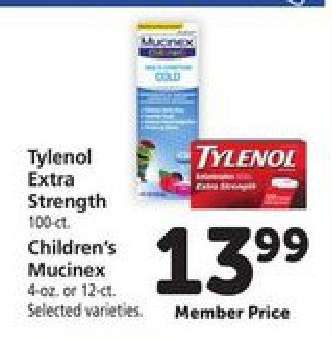 Tylenol Extra Strength / Children's Mucinex