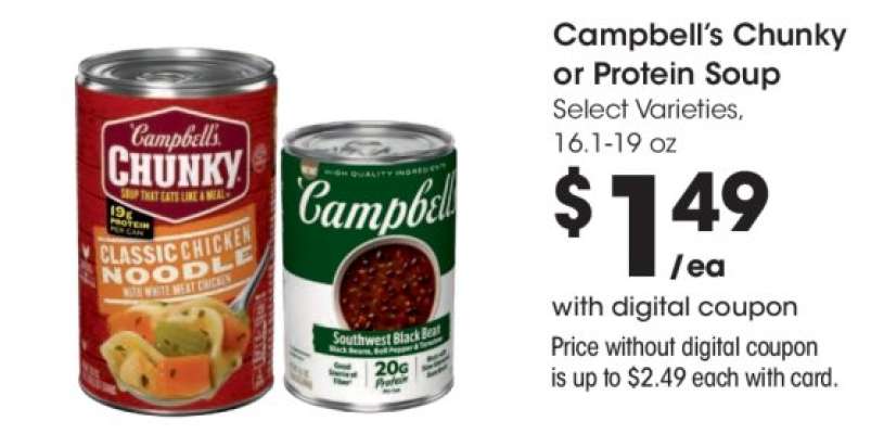 Campbell's Chunky or Protein Soup