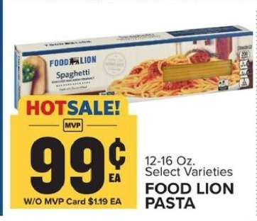 Food Lion Pasta