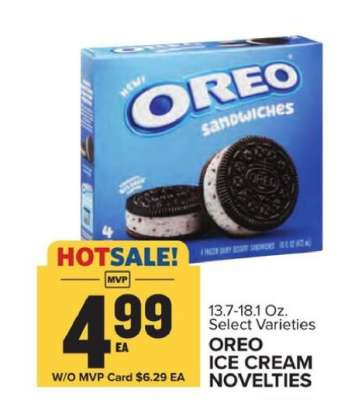 Oreo Ice Cream Novelties