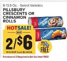 Pillsbury Crescents or Cinnamon Rolls*