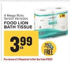 FOOD LION BATH TISSUE