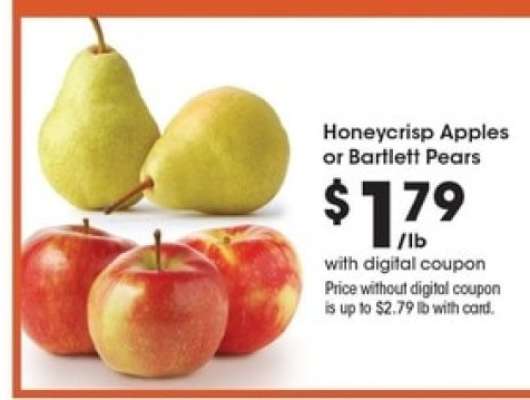 Honeycrisp Apples or Bartlett Pears