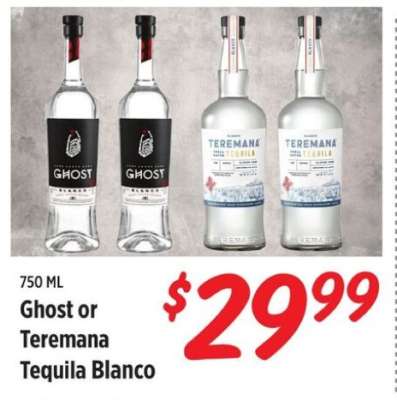 Ghost or Teremana Tequila Blanco