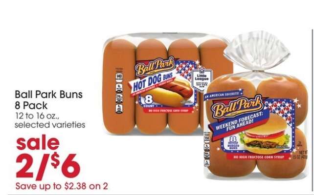 Ball Park Buns 8 Pack