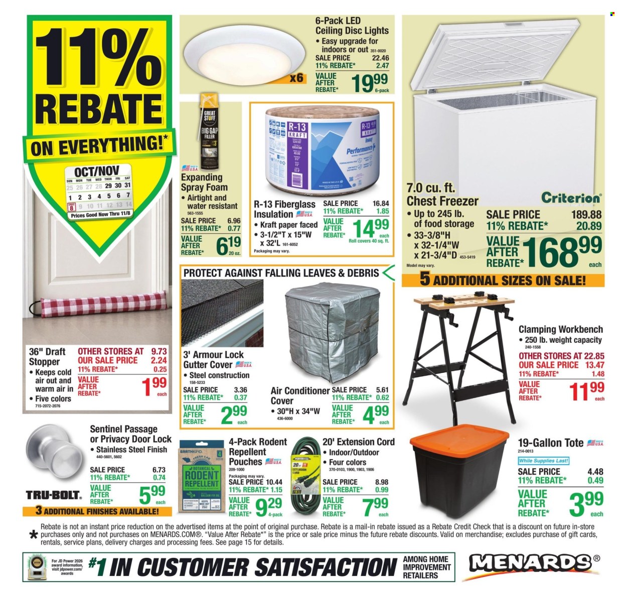 Menards ad - 10/29/2026 - 11/08/2026. Page 1