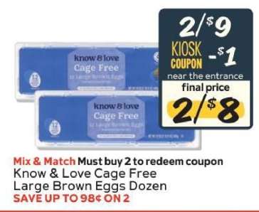 Know & Love Cage Free Large Brown Eggs Dozen